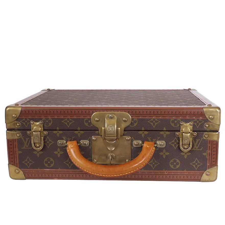 Vintage Louis Vuitton Monogram Cotteville 40 Hard Sided Suitcase 