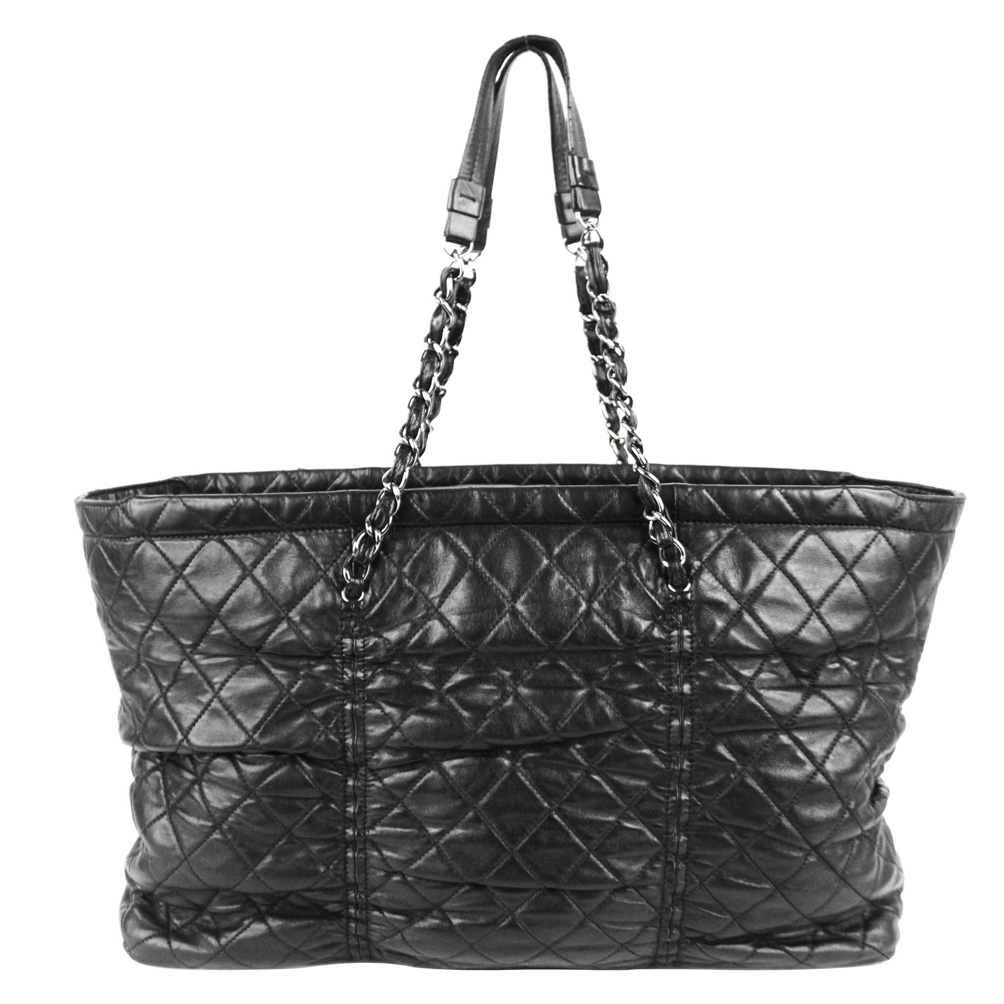 Chanel Quilted Lambskin Tote  For Sale