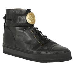 Versace Black Medallion Sneakers 6