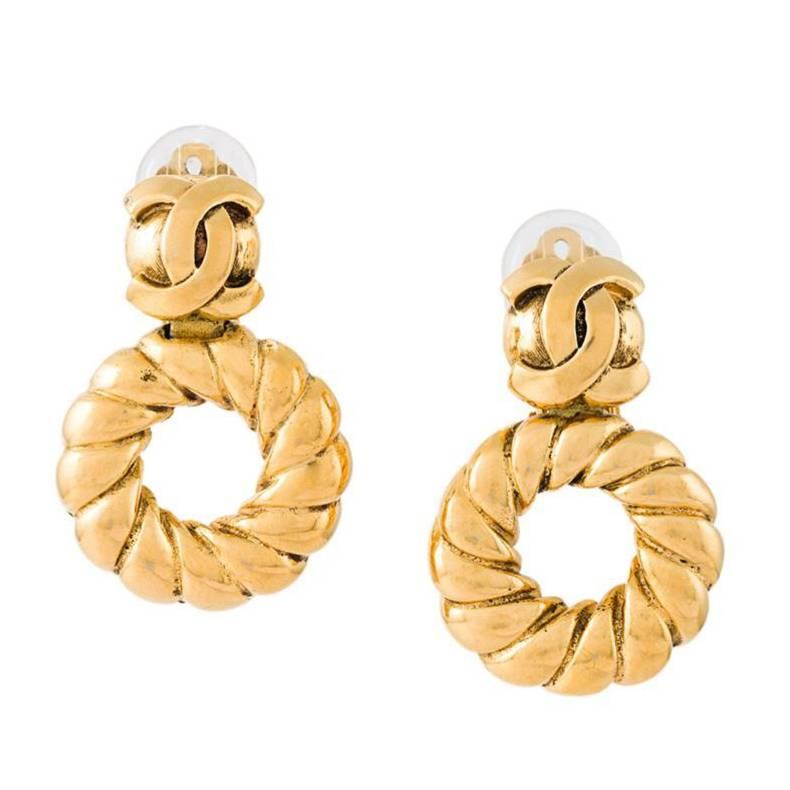 Chanel 80s vintage loop earrings