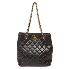 Chanel Tote Black Quilted Leather