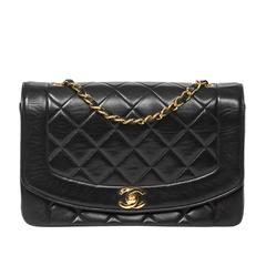 Chanel Retro Mademoiselle Flap Bag Black Quilted Leather