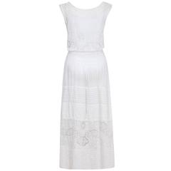 1930s White Work and Lace Dress 3
