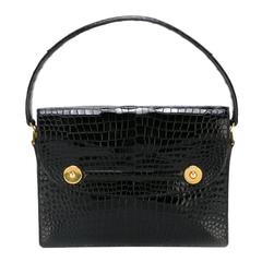 Stunning Hermes Piano croco Handbag 60s