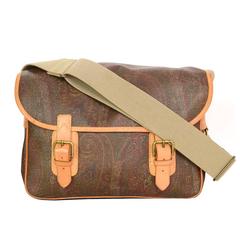 Etro Paisley Print Coated Canvas Messenger Bag BHW 11