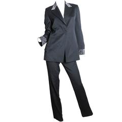 1990s Gianni Versace Rhinestone Suit at 1stDibs