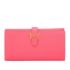 Hermes Rose Azalea Epsom Bearn Wallet