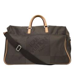 Louis Vuitton Brown Canvas Leather Men's Weekender Carry-on Travel Duffle Bag