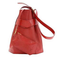 Louis Vuitton Sac Depaule GM Red Epi Leather Shoulder Bag
