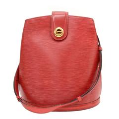 Vintage Louis Vuitton Cluny Red Epi Leather Shoulder Bag