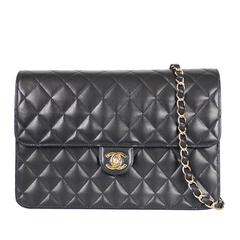 Chanel Black Lamb Skin 2.55 3way Classic Flap Bag
