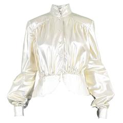 Yuki of London Metallic Pale Gold Lamé Jacket, 1970s 11
