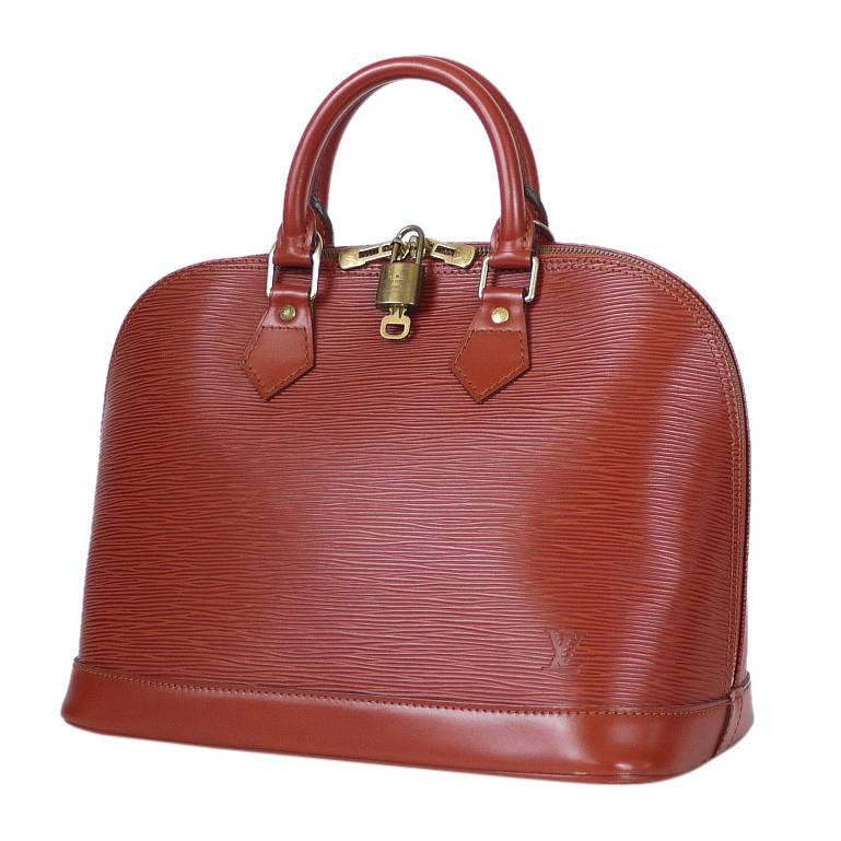 Louis Vuitton Epi Alma Handbag, Tote Brown
