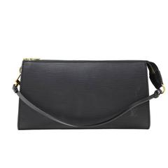 Retro Louis Vuitton Pochette Accessories Black Epi Leather Hand Bag