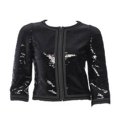 Amazing Chanel Black Sequin Jacket 8