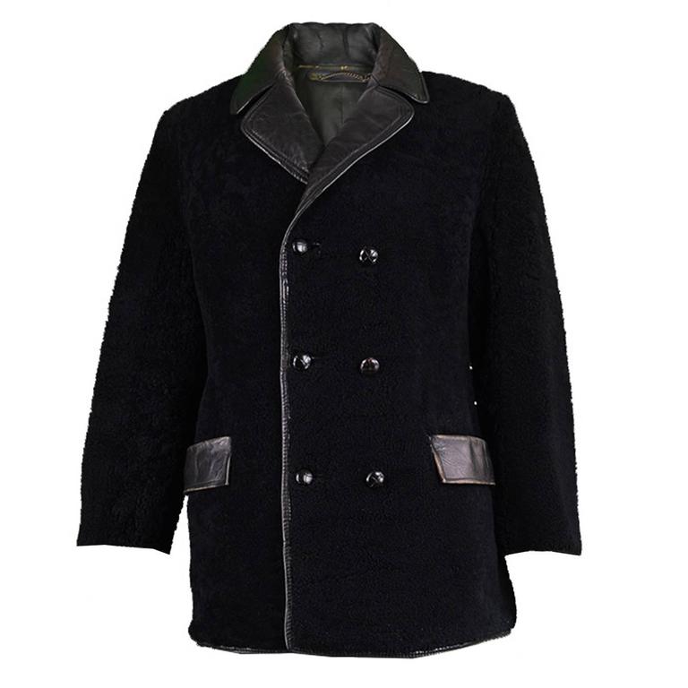 B 3 Bomber Leather Jacket Fur Coat Flight Jacket Men's