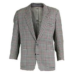 Kenzo Paris Men's Retro Wool Checked Blazer, 1990s