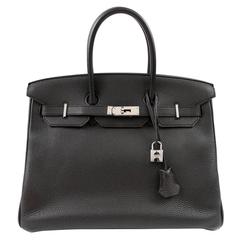 Hermès Black Togo 35 cm Birkin Bag with Palladium