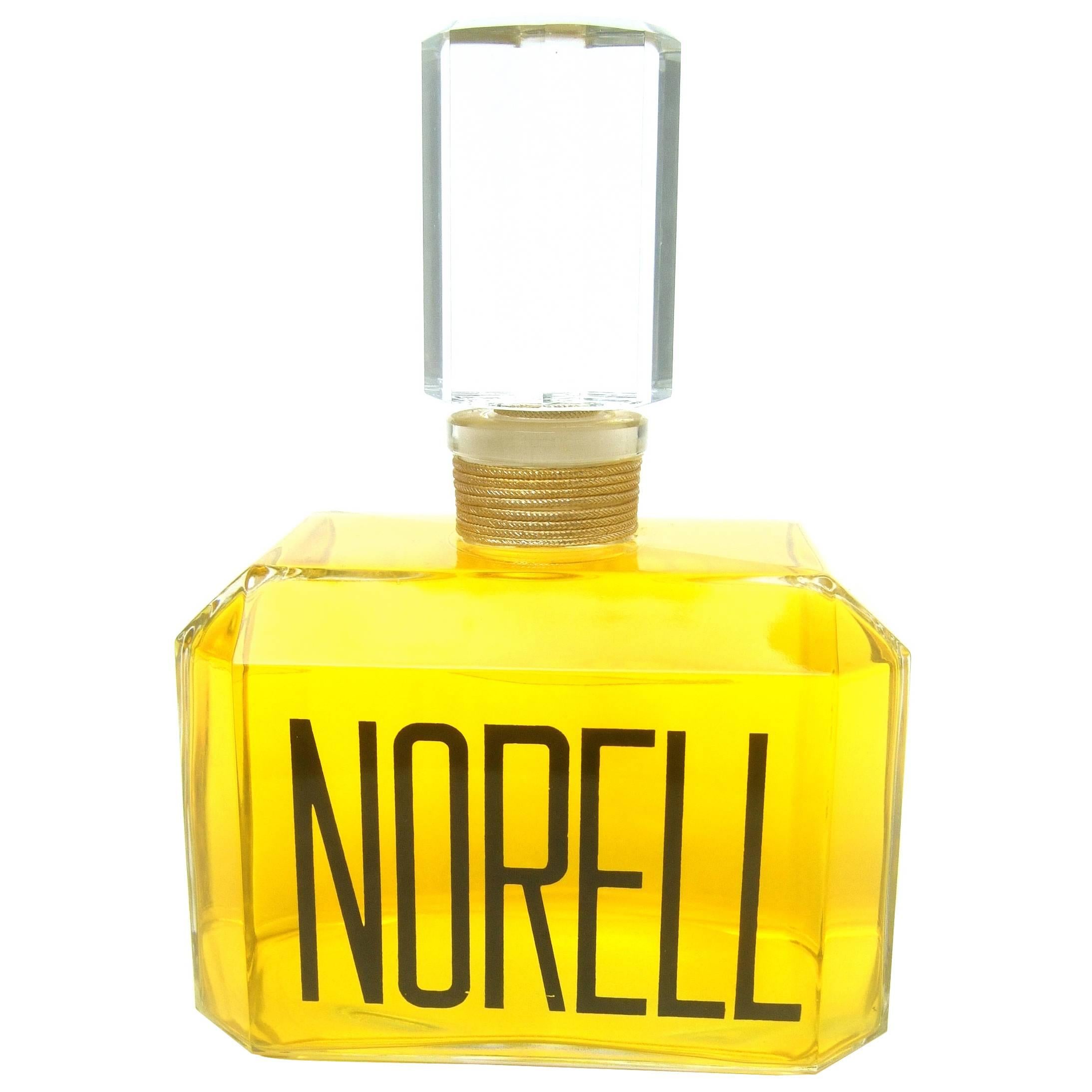 Norell Sleek Large Crystal Factice Fragrance Display Bottle c 1970 For Sale