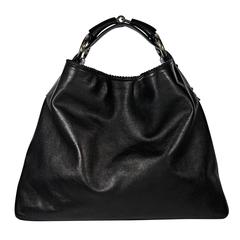 Black Gucci Leather Large Hobo Bag Black Gucci Leather Large Hobo Bag