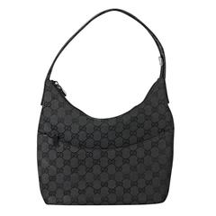 Black Gucci Monogram Hobo Bag