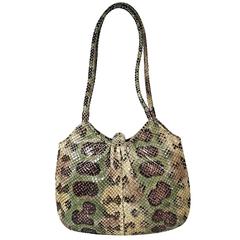 Multicolor Judith Leiber Python Shoulder Bag