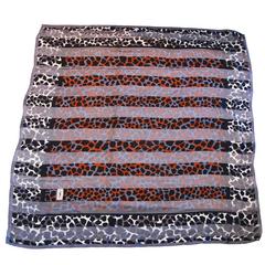1980's Yves Saint Laurent Leopard Print Silk Scarf/Wrap