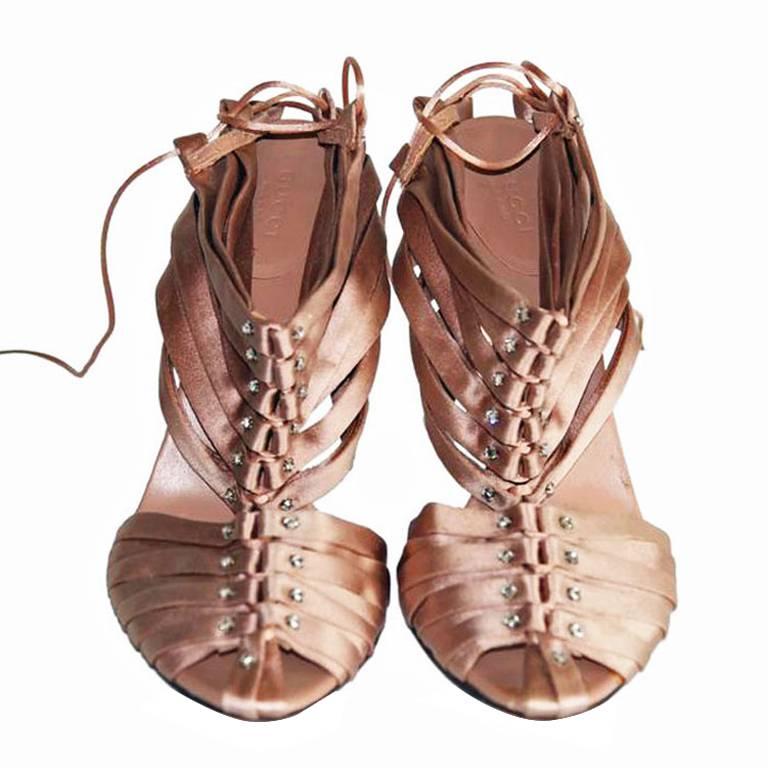 Free Shipping: Uber Rare Tom Ford Gucci SS 2004 "IT" Corset Shoes In Nude! 91/2B
