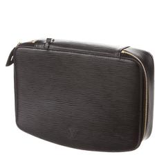 Louis Vuitton Black Epi Leather Jewelry Accessory Travel Storage Case Bag