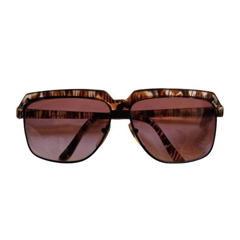 1980's COURREGES tortoise sunglasses