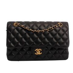 Chanel 2.55 Medium Classic Double Flap Bag - zwart/goud