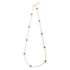 Mateo/Brown new limited  Cabochon Red Garnet statement necklace