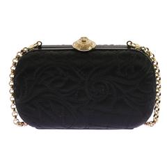 VERSACE Black Baroque Embroidered Bag Clutch 1