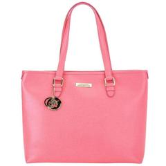 Leather Coral Tote Bag