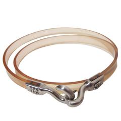 Chanel Clear Skinny Jelly Waist Belt with CC 6