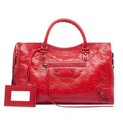 Balenciaga Classic City Red Lipstick Bag