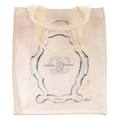Vintage Chanel Cruise Miami White Canvas Tote Bag 2005-2008 Limited