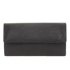 Louis Vuitton Pochette porte-monnaie credit NM Black Epi Leather Wallet