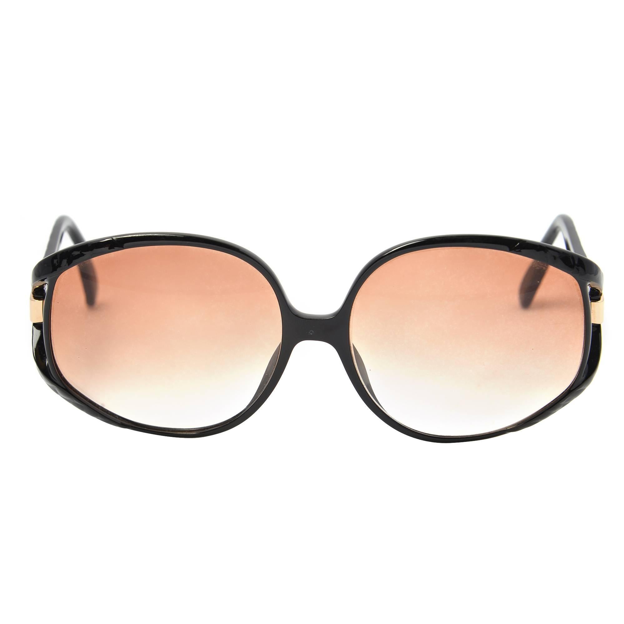 1980s Christian Dior Black Logo Sunglasses Frames Germany