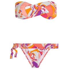 Emilio Pucci Signature Print Bandeau Bikini