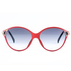 Hotel de Ville's Christian Dior Wire-Topped Sunglasses, Red-Black/Gold accents
