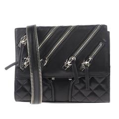 Giuseppe Zanotti NEW & SOLD OUT Black Quilted Leather Chains Flap Shoulder Bag