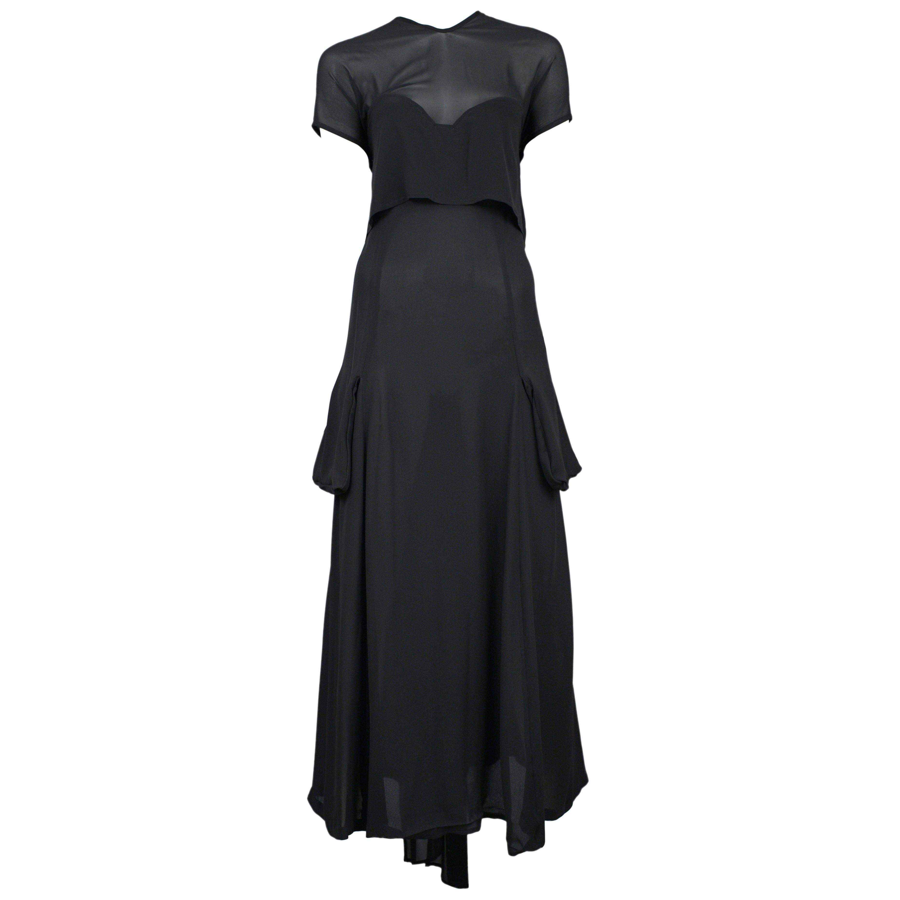 Yohji Black Chiffon Gown