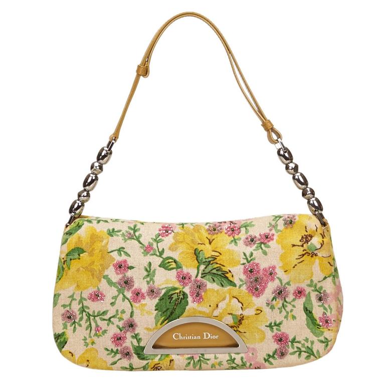 Dior Multicolored Embroidered Floral Malice Shoulder Bag For Sale at