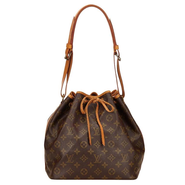 Louis Vuitton Brown Monogram Petit Noe Shoulder Bag For Sale at 1stdibs