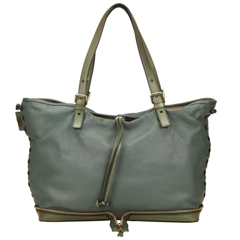 Chloe Blue Leather Ellen Shoulder Bag For Sale at 1stdibs
