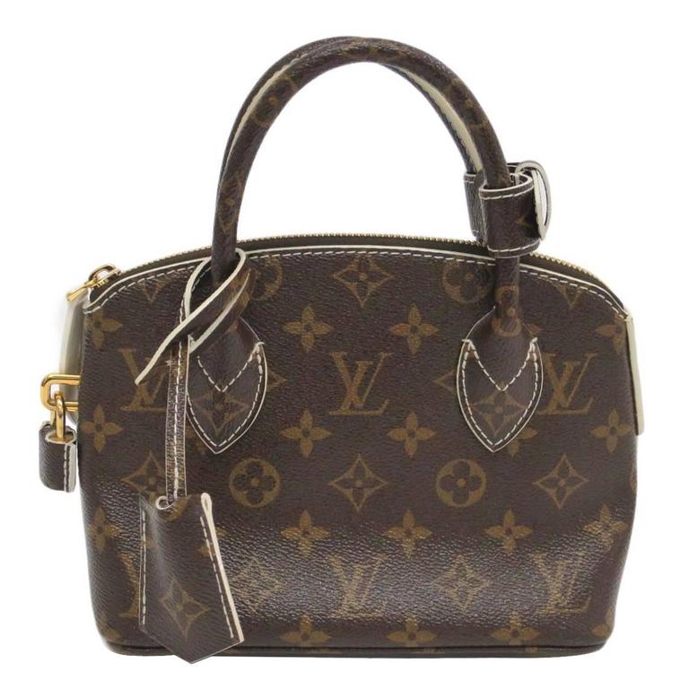 Louis Vuitton Limited Edition Monogram Canvas Gold Top Handle Satchel Bag For Sale at 1stdibs