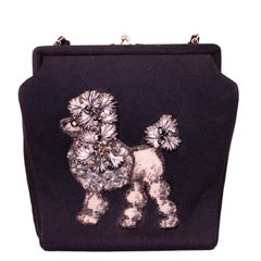 Vintage 60s Poodle Embellished Handbag 
