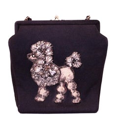 60s Poodle Embellished Handbag