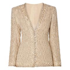 Yves Saint Laurent Haute couture ivory jacket, Autumn/Winter 1974 4